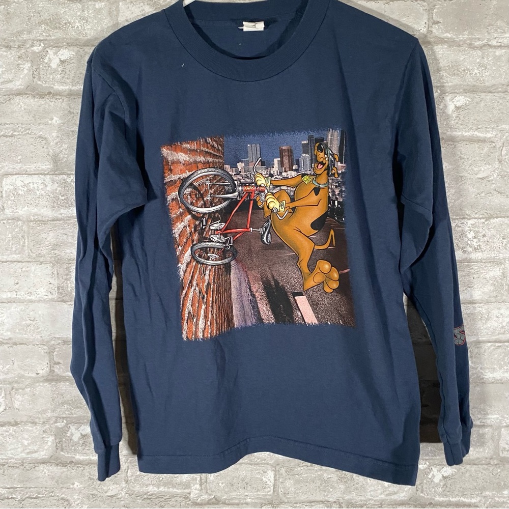 Vintage Y2K 90s Scooby-Doo Graphic Long Sleeve Shirt youth large